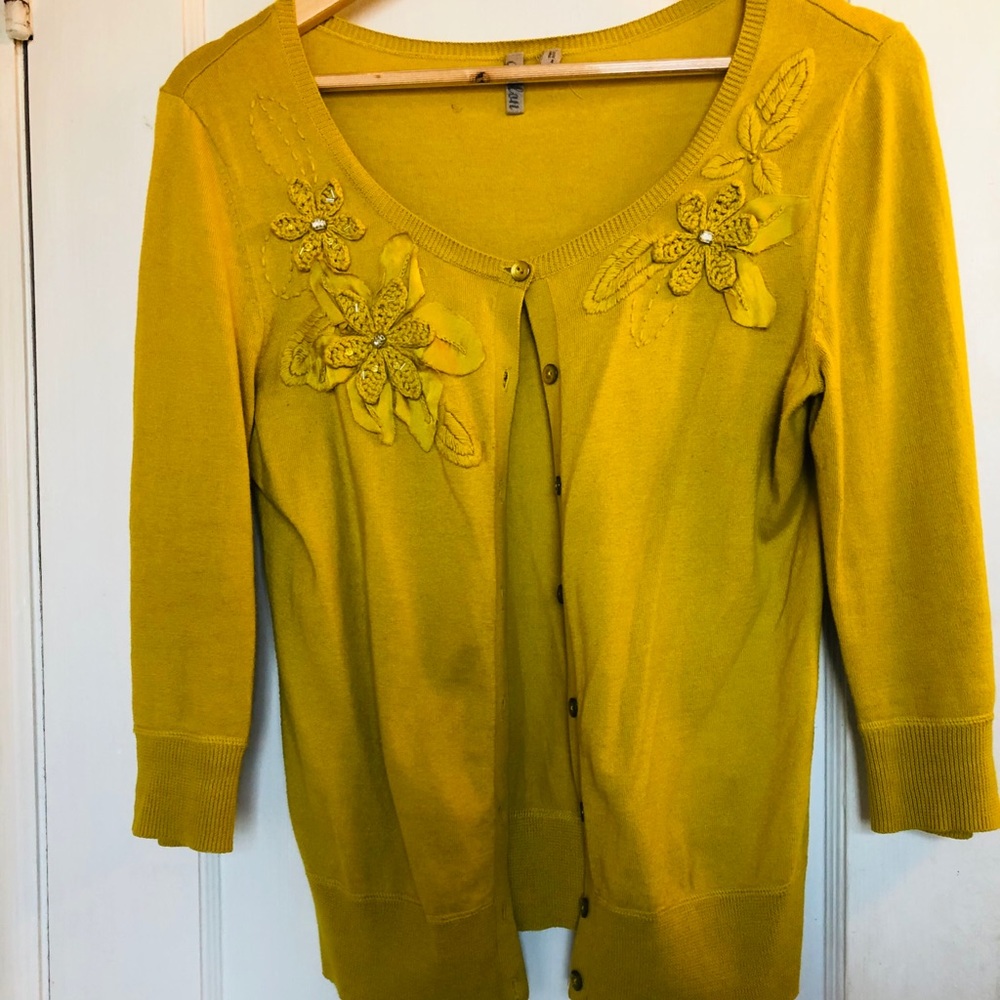 Caslon green cardigan, 100% cotton